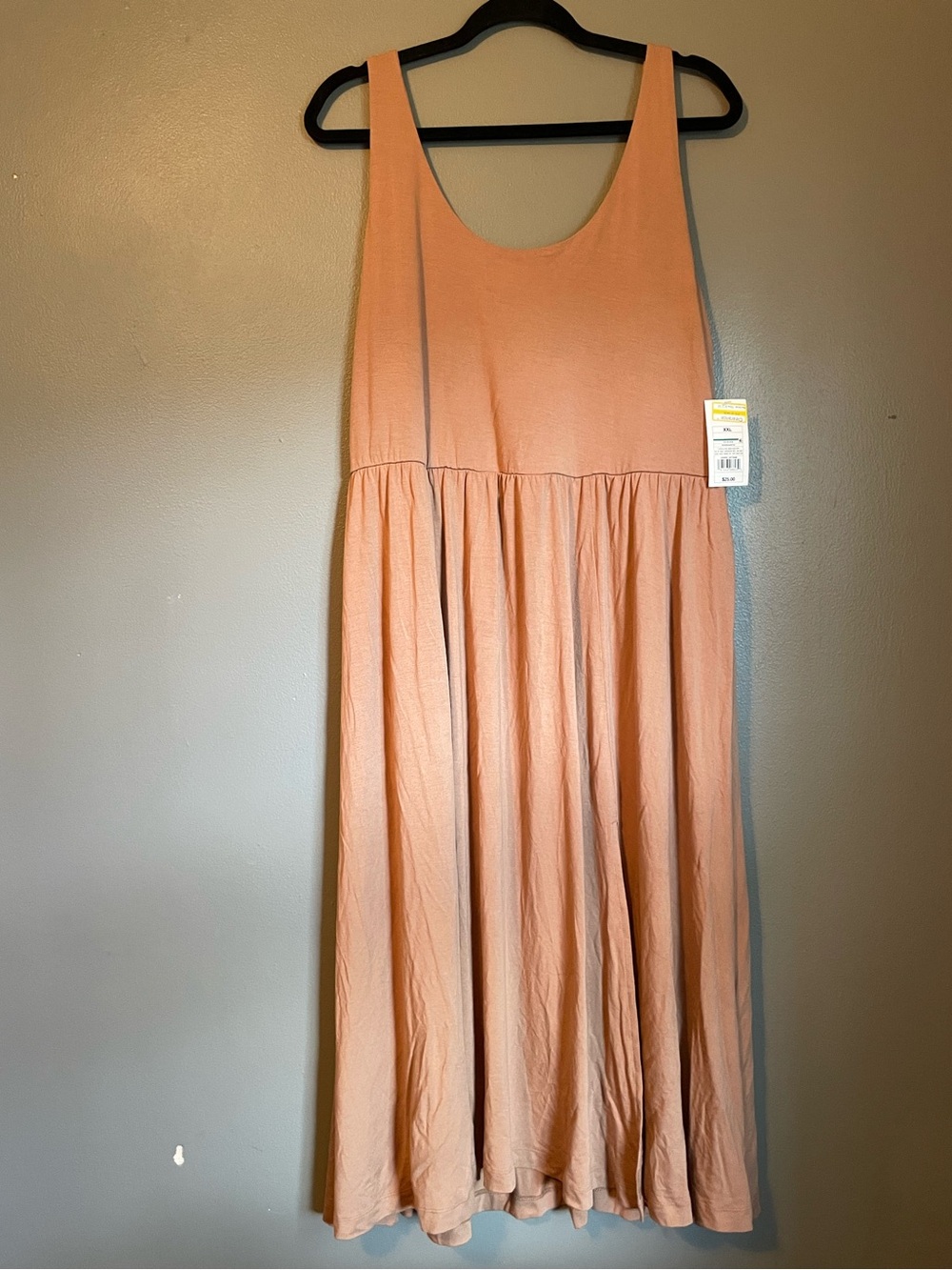 NWT A New Day Sz XXL Women’s Brown Scoop-neck Stretch Midi Wrap Dress Ret $25!